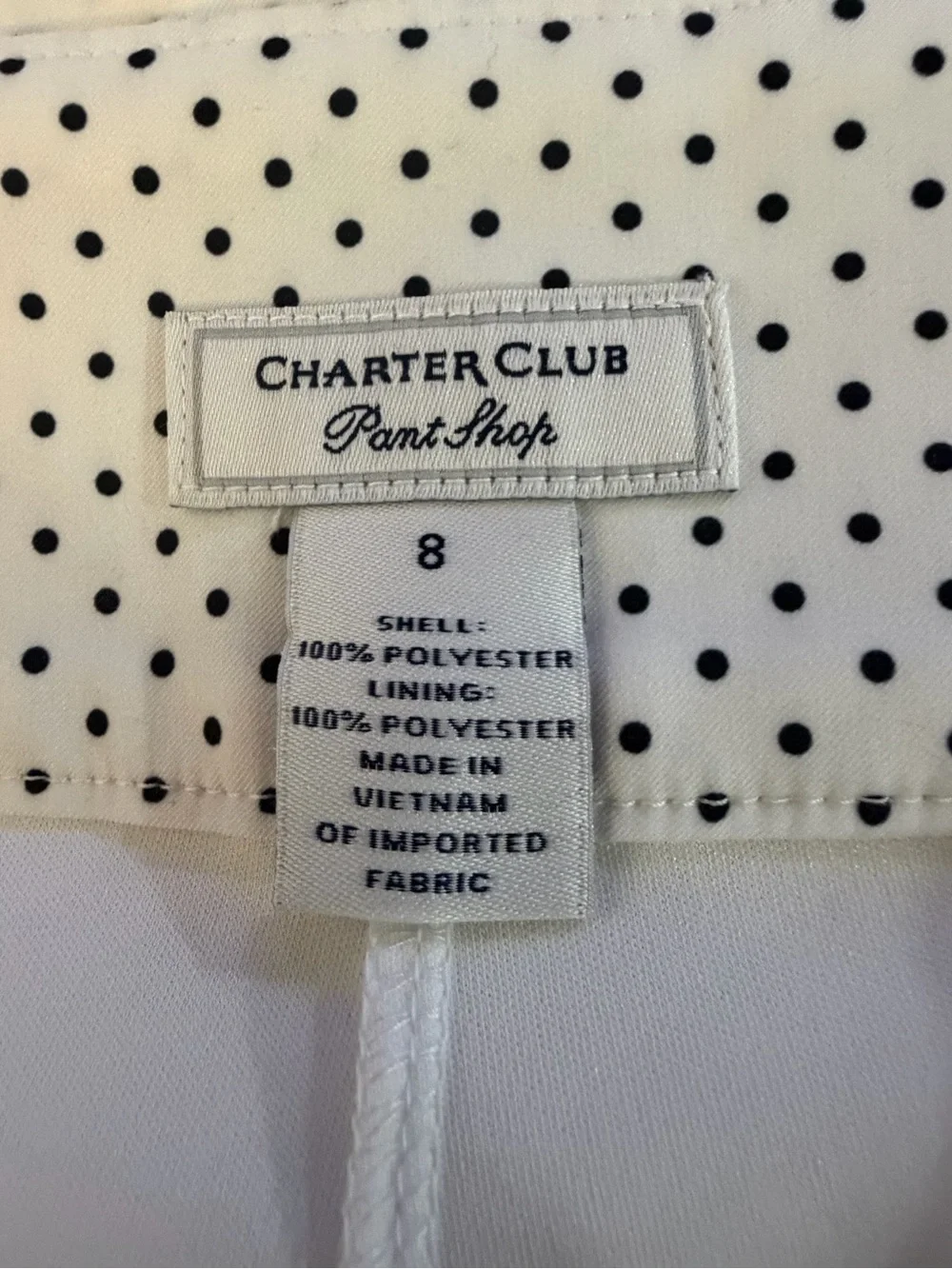 Charter Club Pant Room athletic lined skort, size 8